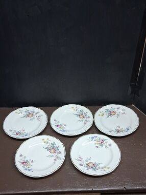 Edwin M Knowles‎ "Winslow" Pattern 5pc. Sandwich/dessert Plates